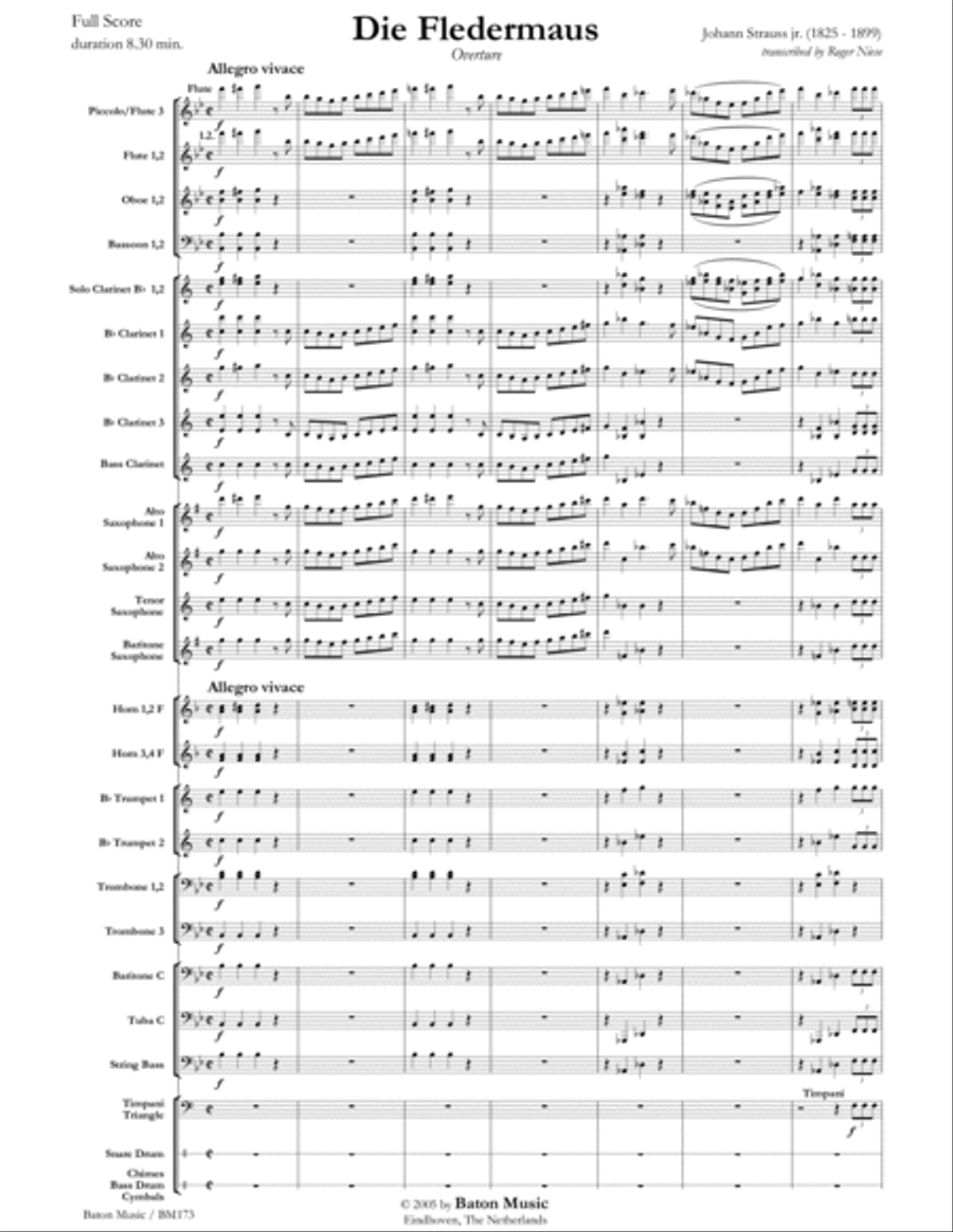 Die Fledermaus Die Fledermaus Concert Band scores gallery preview page 2