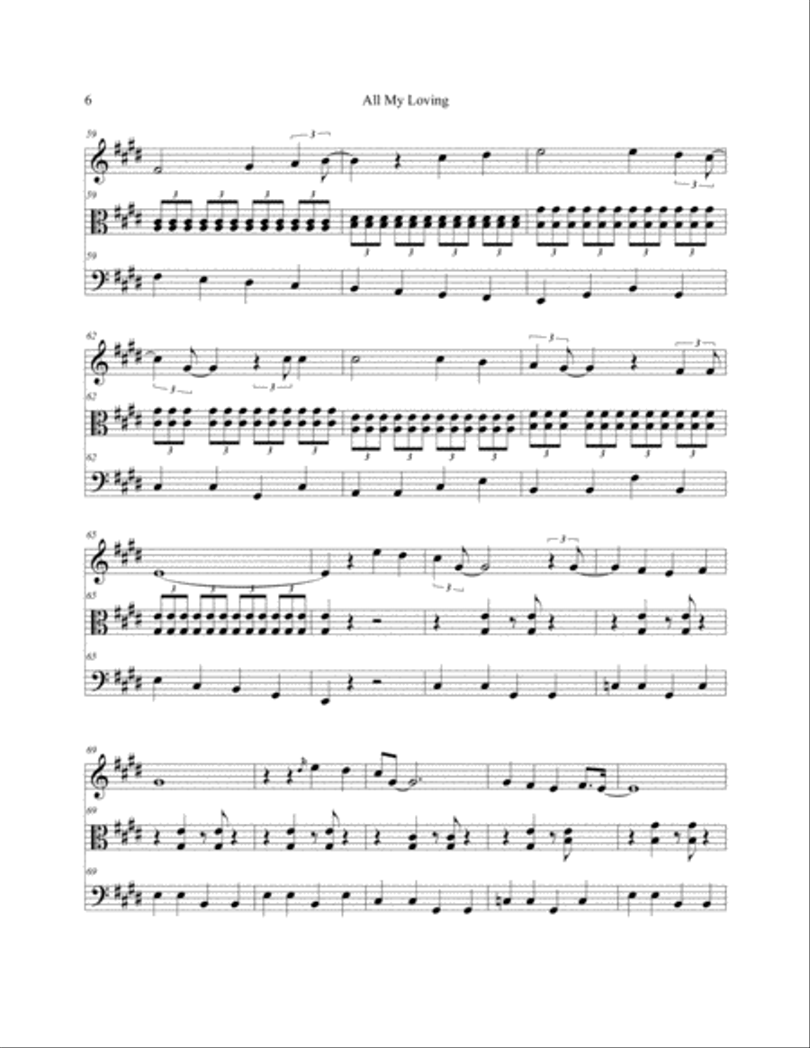 All My Loving All My Loving String Trio scores gallery preview page 6