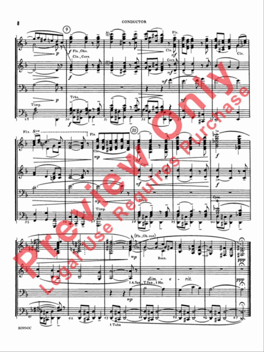 Three Chorale Preludes Three Chorale Preludes Concert Band scores gallery preview page 9