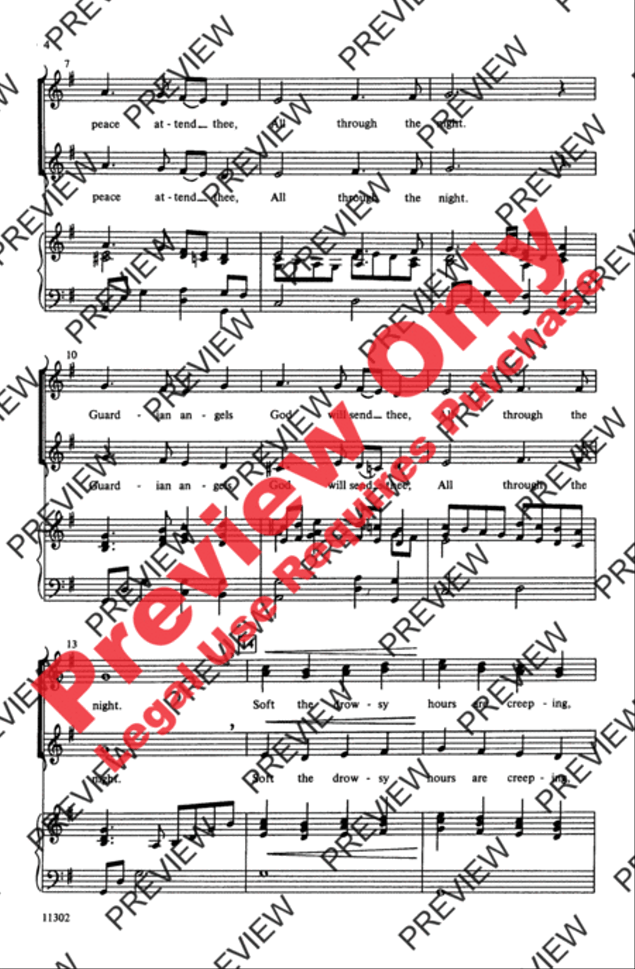 All Through the Night Women's Choir scores gallery preview page 3