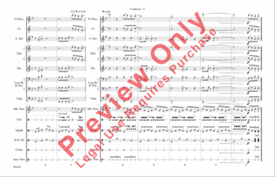 The Edge of Glory Marching Band scores gallery preview page 7