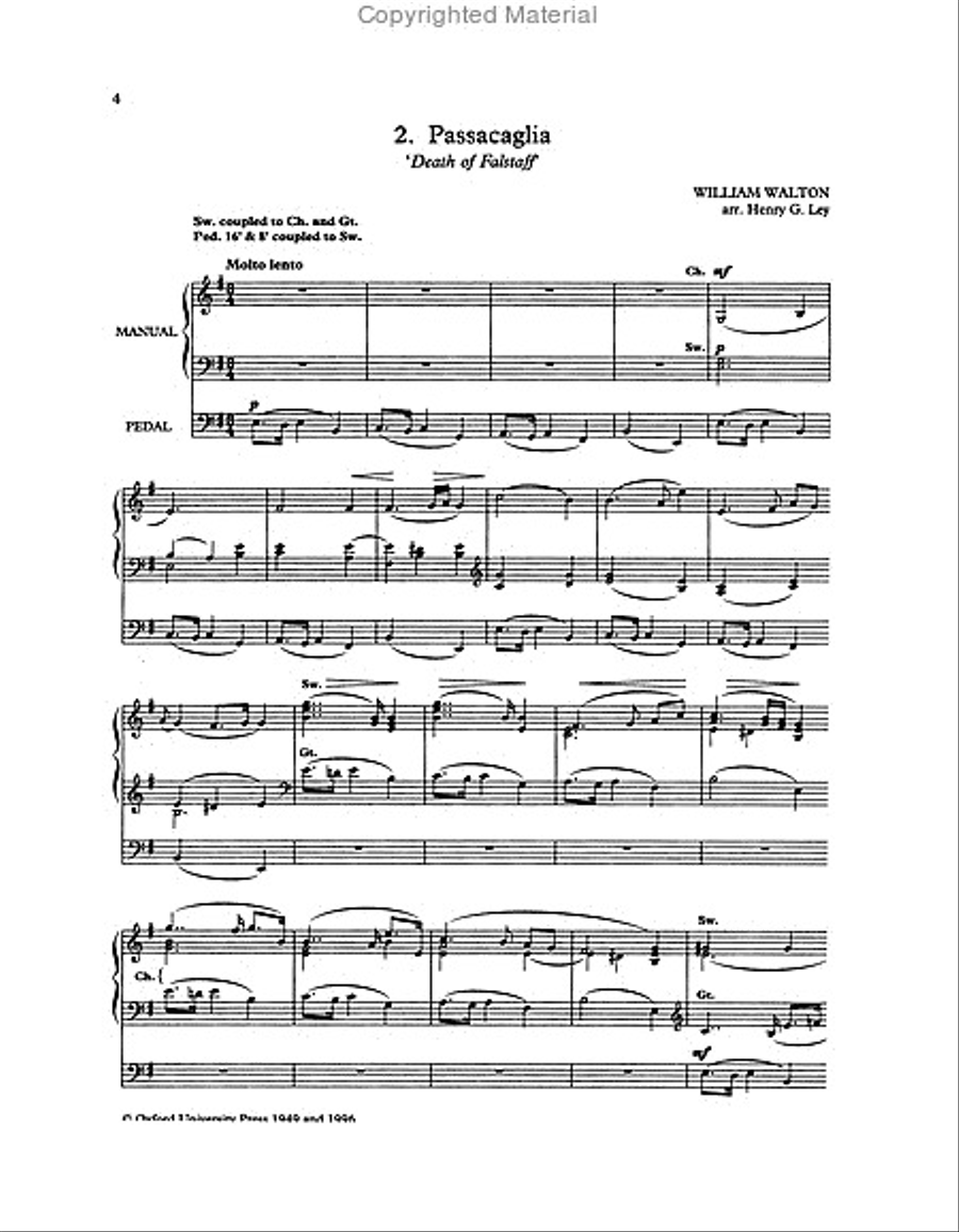 Walton Organ Album Organ scores gallery preview page 3