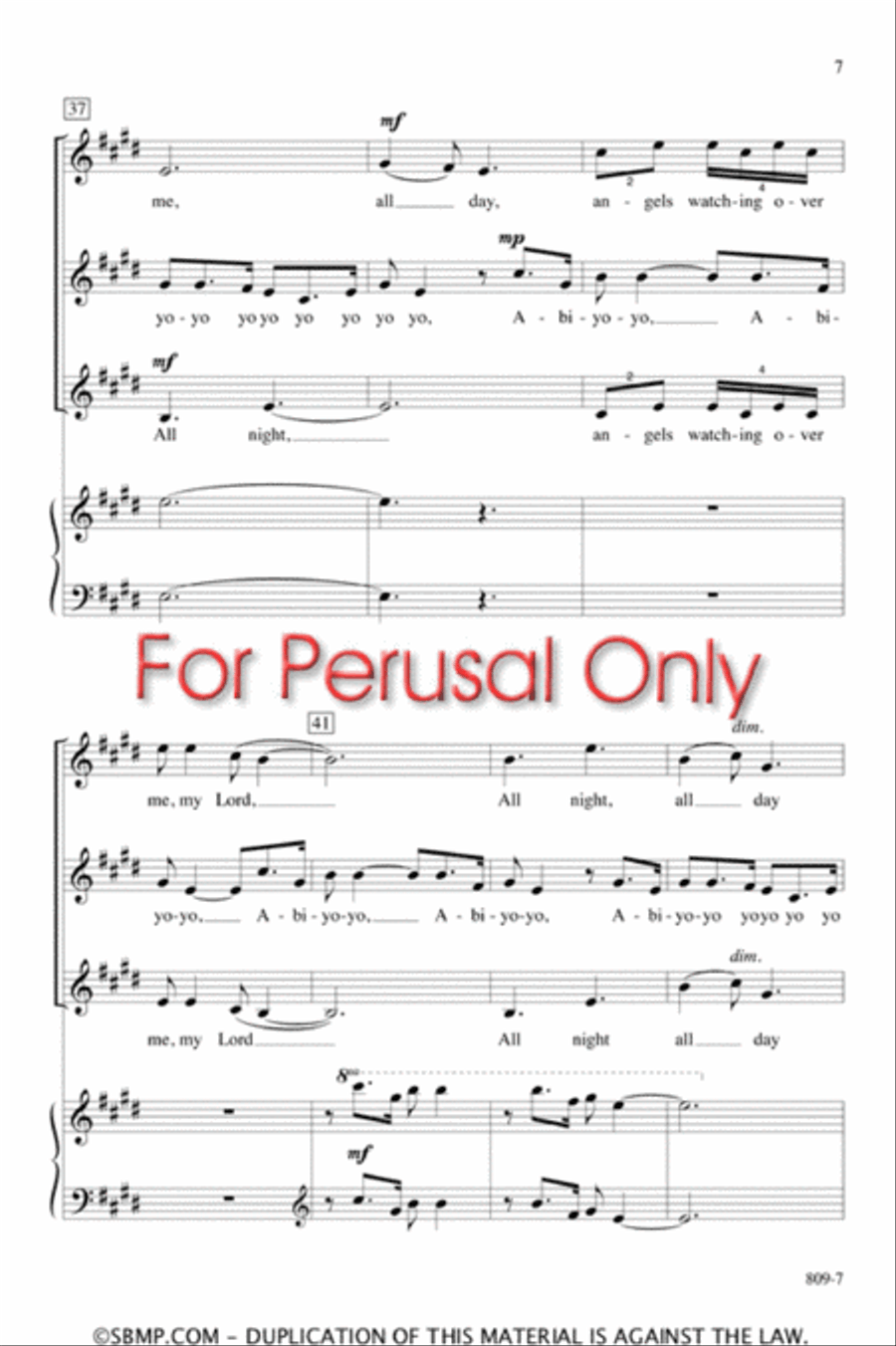 African Lullaby - SSA Octavo SSA scores gallery preview page 6