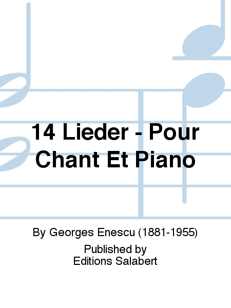 14 Lieder - Pour Chant Et Piano