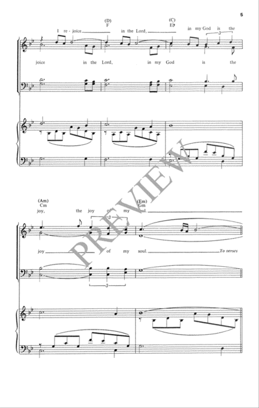 I Rejoice in the Lord I Rejoice in the Lord 4-Part scores gallery preview page 6