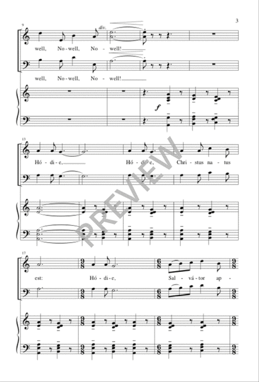 Hodie Christus Natus Est Hodie Christus Natus Est 3-Part scores gallery preview page 2
