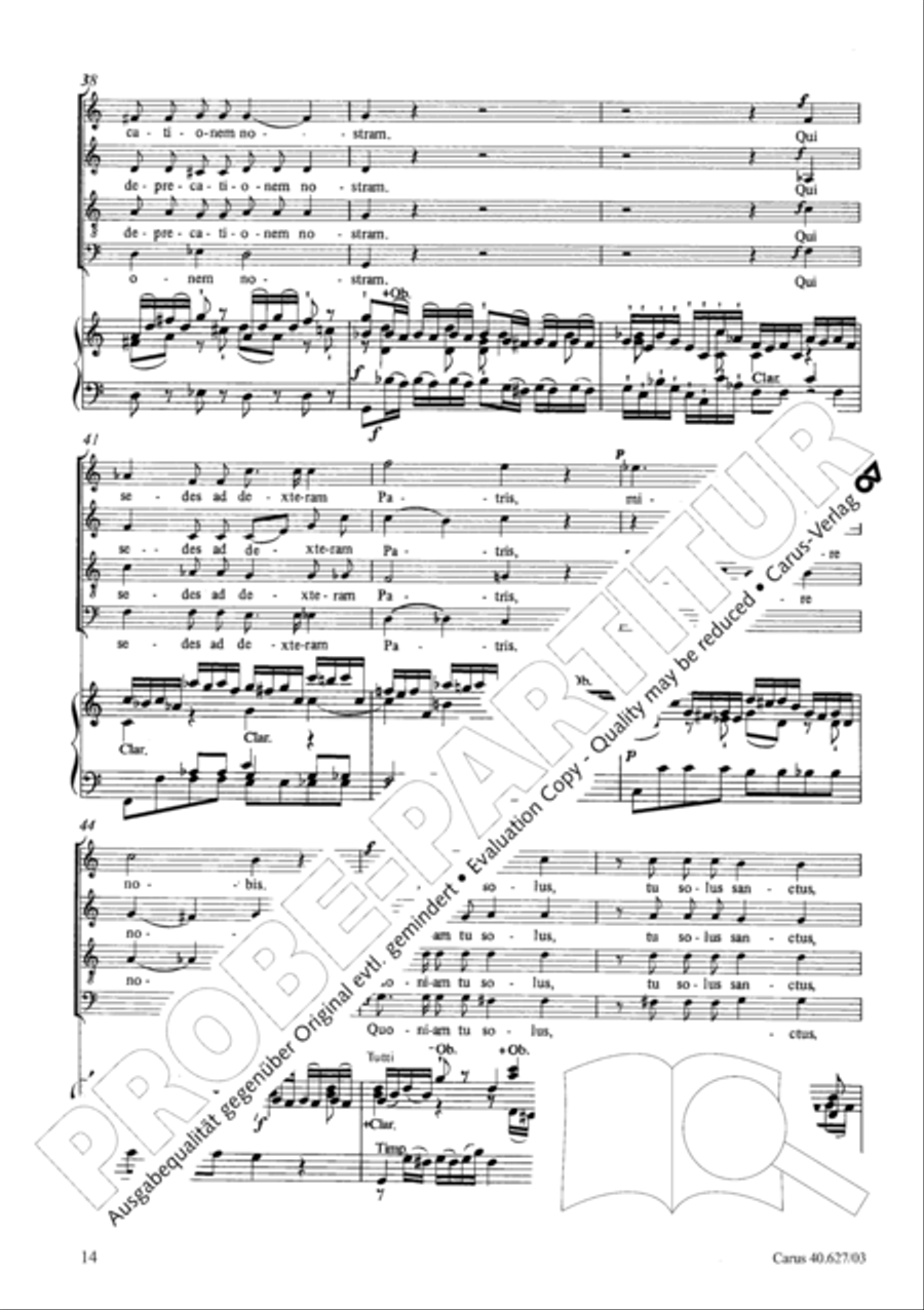 Mass in C Major 4-Part scores gallery preview page 15