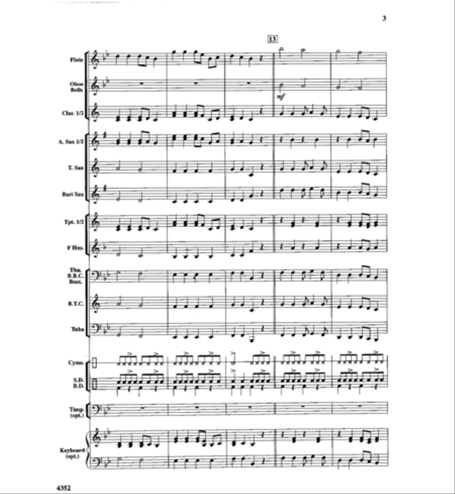 Hometown Hoedown Concert Band scores gallery preview page 4