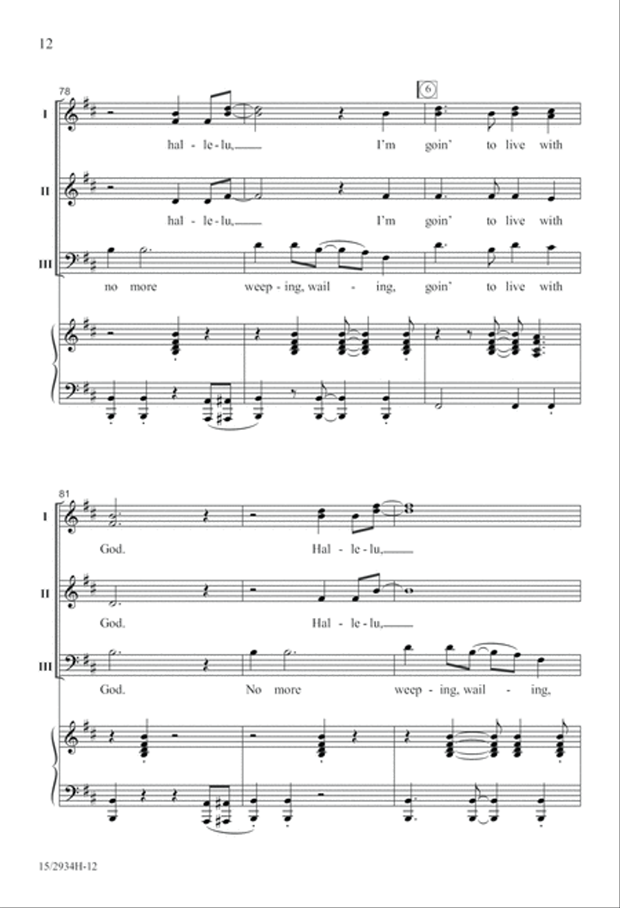 Soon I Will Be Done 3-Part scores gallery preview page 13