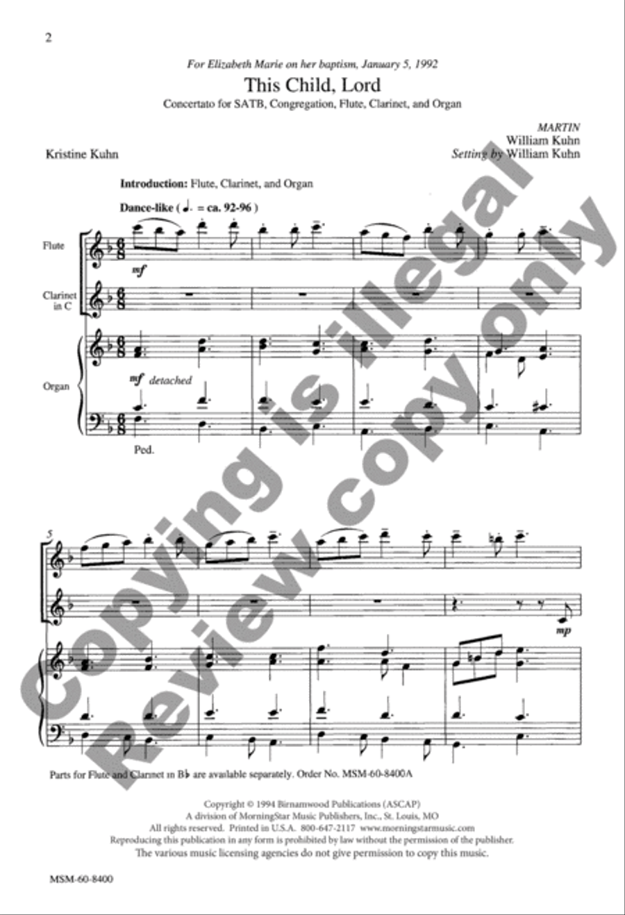 This Child, Lord (Choral Score) 4-Part scores gallery preview page 8