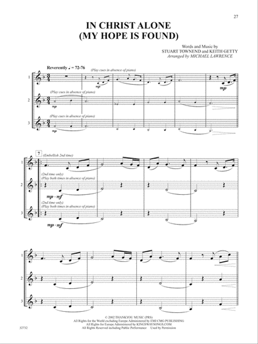 Favorite Songs of Praise (Solo-Duet-Trio with Optional Piano) Clarinet scores gallery preview page 3