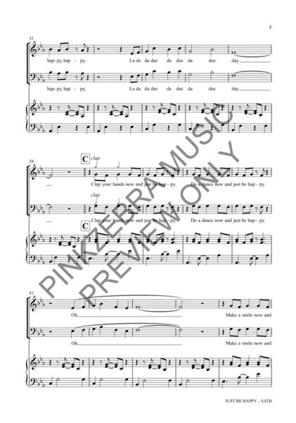 Just Be Happy SATB image number null