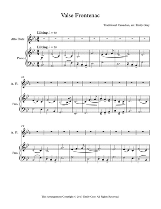 Valse Frontenac (Alto Flute and Piano)