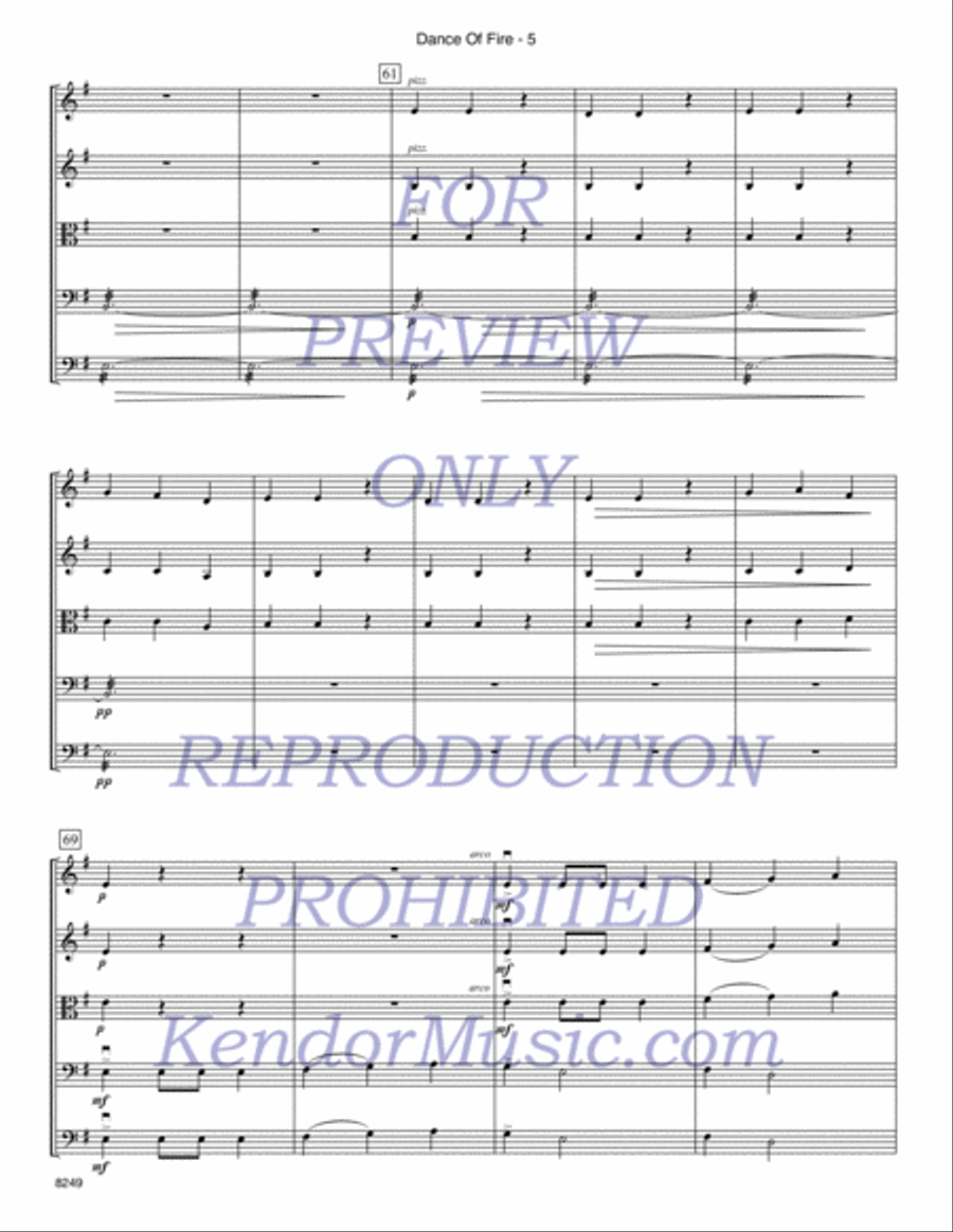 Dance Of Fire String Orchestra scores gallery preview page 6