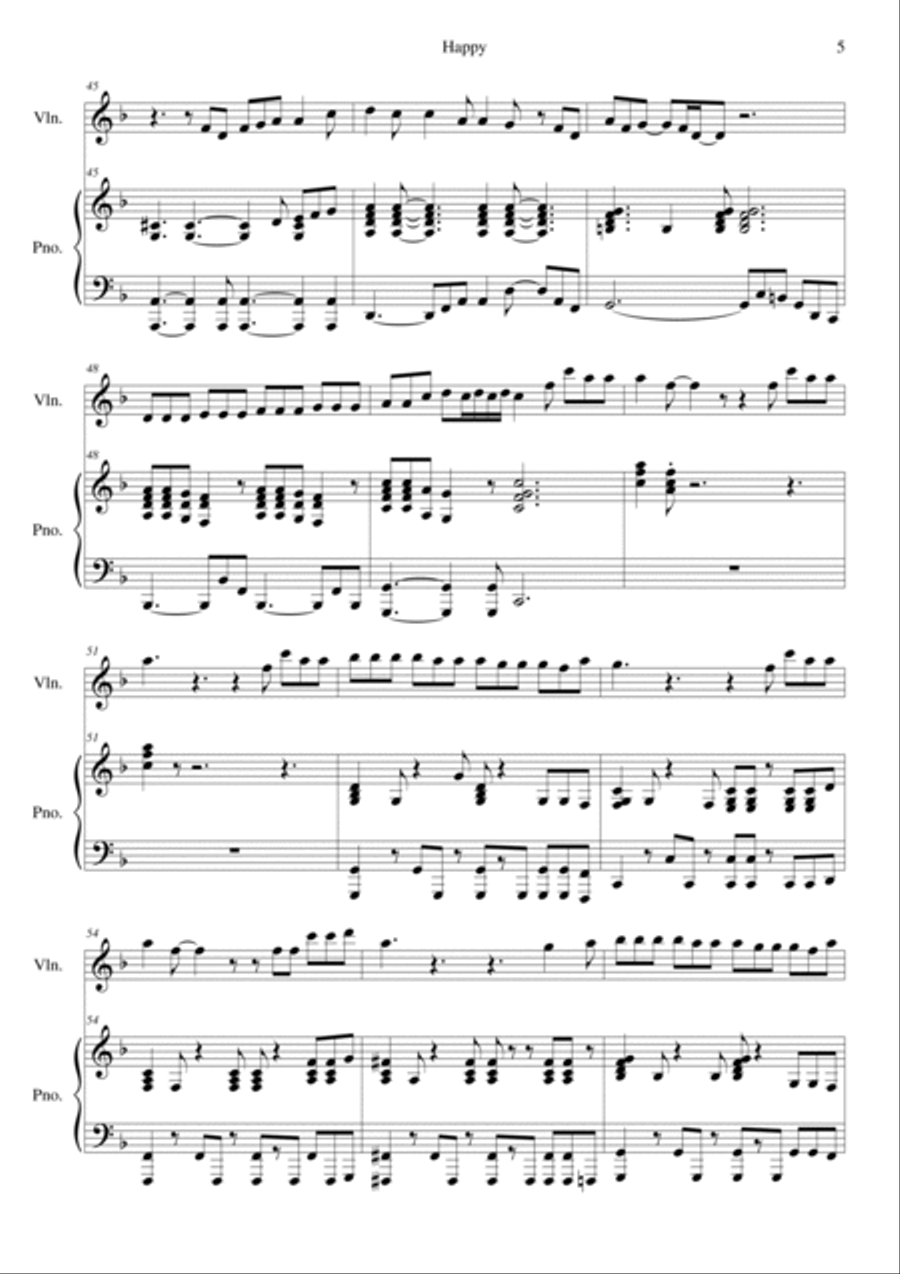 Happy Violin Solo scores gallery preview page 5
