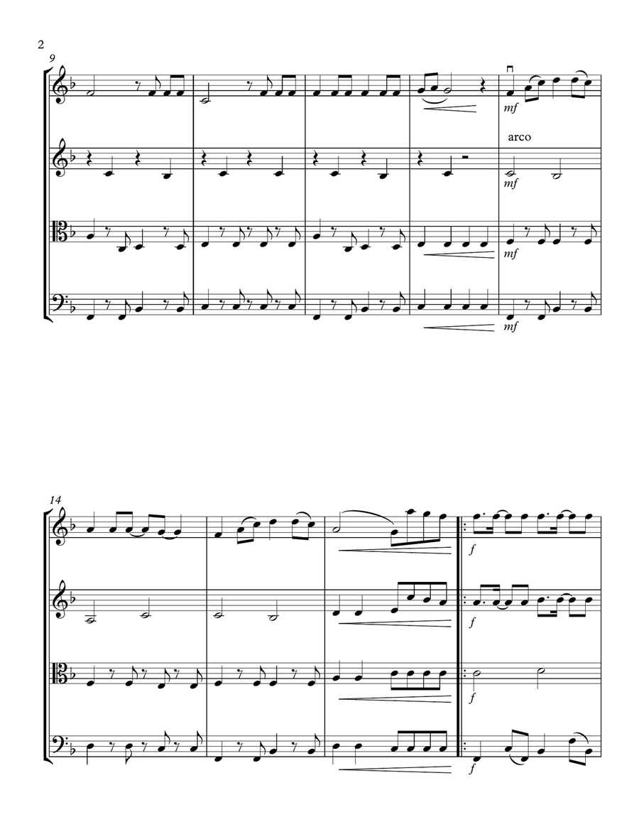 What Makes You Beautiful String Quartet scores gallery preview page 2
