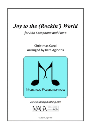 Book cover for Joy to the (Rockin') World - Alto Saxophone and Piano