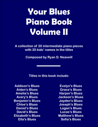 Book cover for Your Blues Piano Book: Volume II