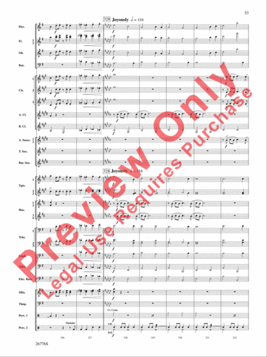 The Music of Disneyland Concert Band scores gallery preview page 54
