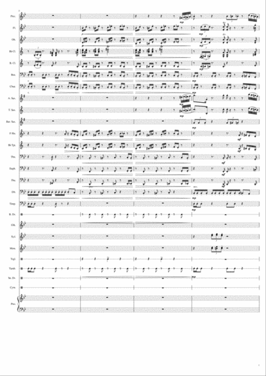 Blast Off for Earth Concert Band scores gallery preview page 5
