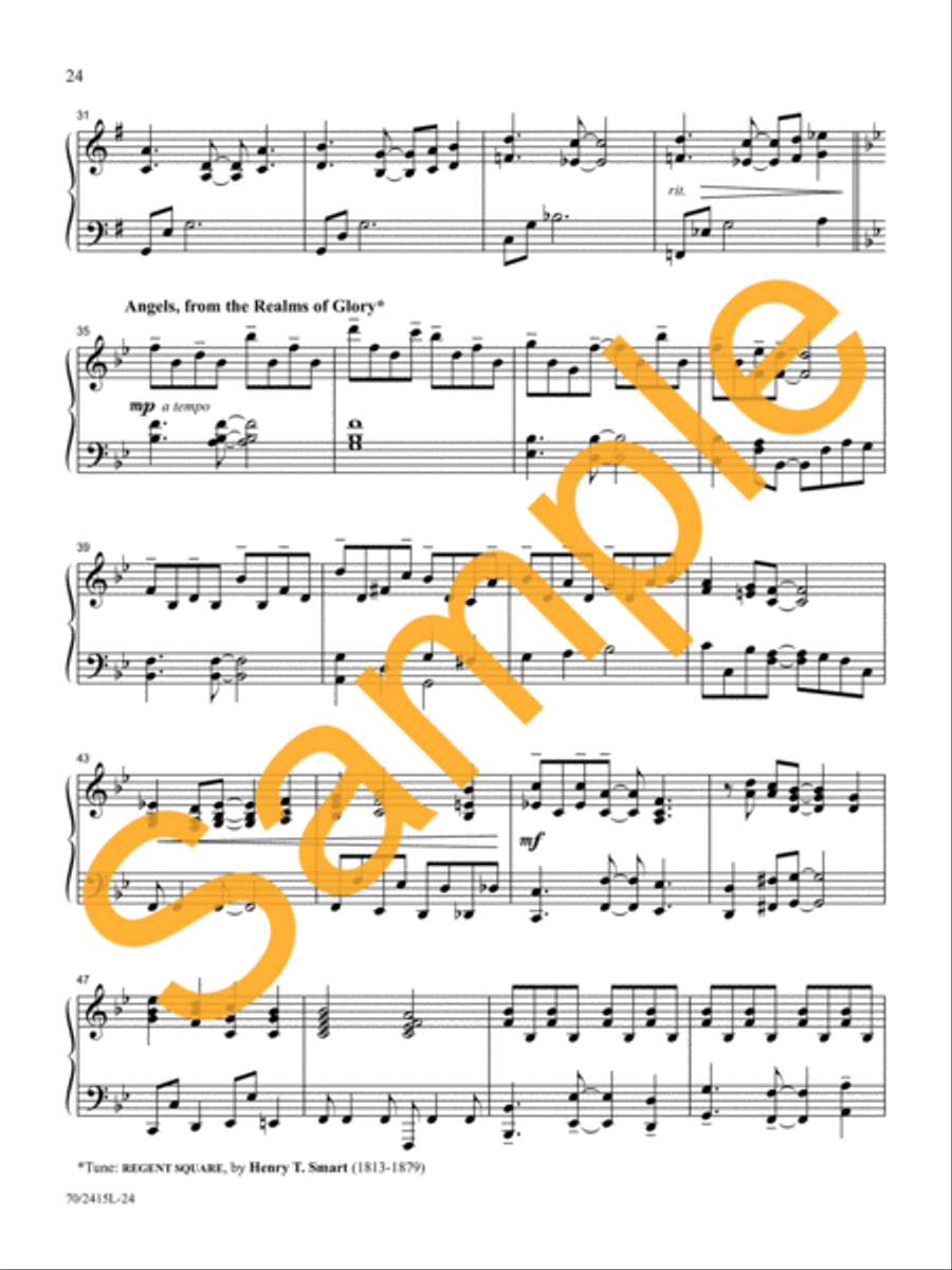 Come, Let Us Adore Him Piano Solo scores gallery preview page 20
