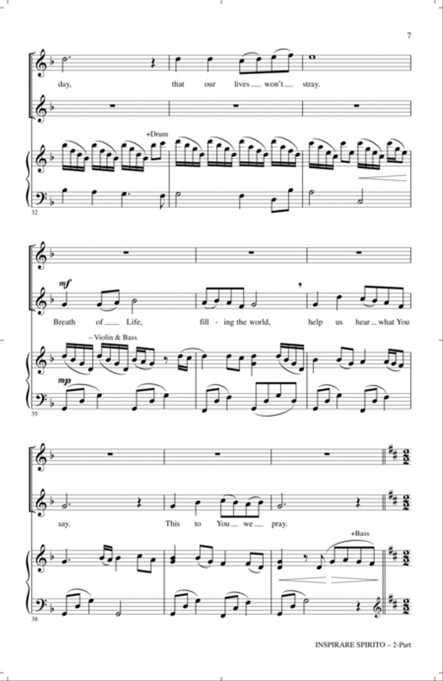 Inspirare Spirito Inspirare Spirito 2-Part scores gallery preview page 5