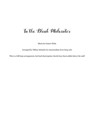 Book cover for In The Bleak Midwinter: Intermediate Harp