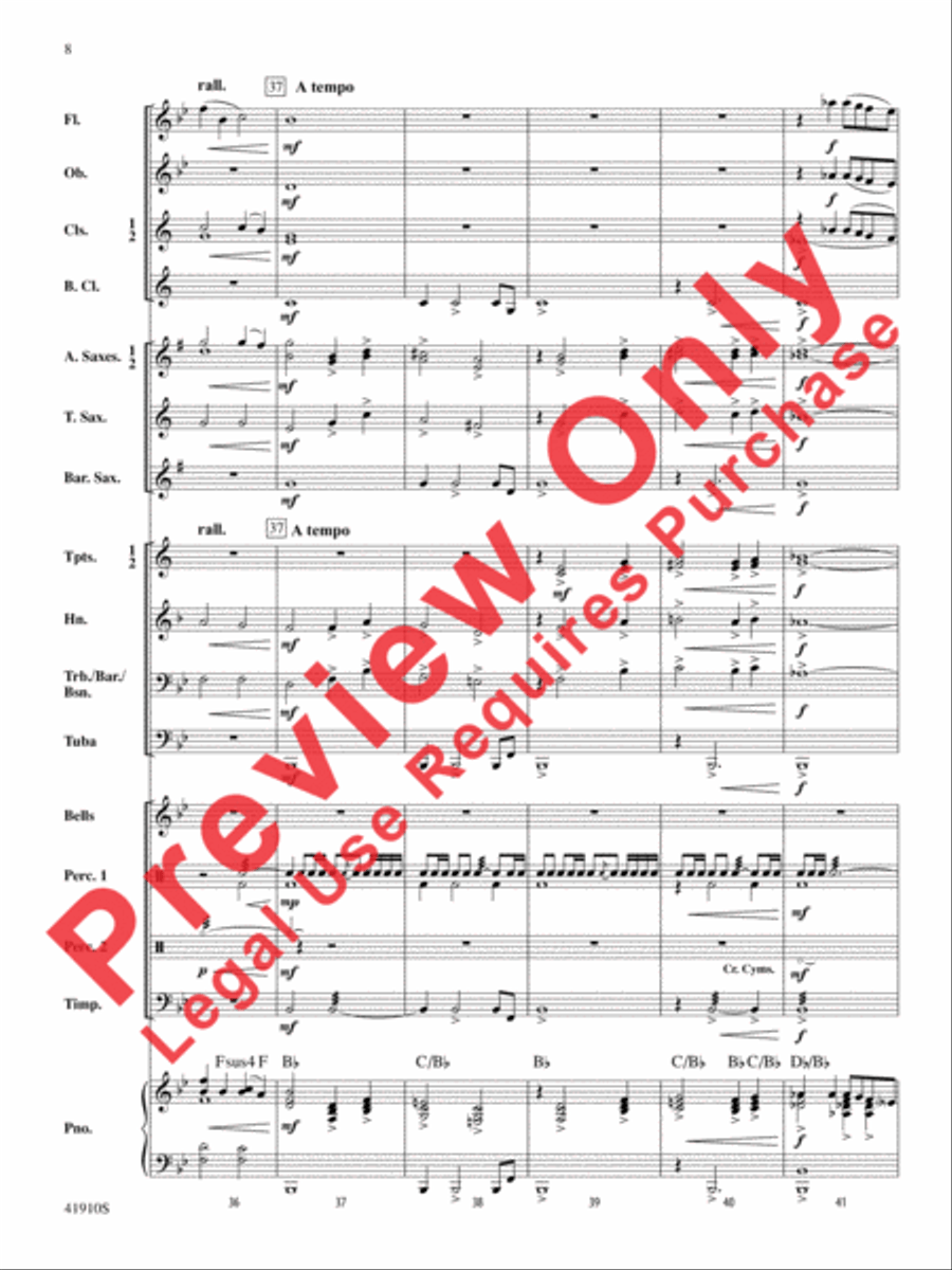 The Spirit of Thanksgiving Concert Band scores gallery preview page 9