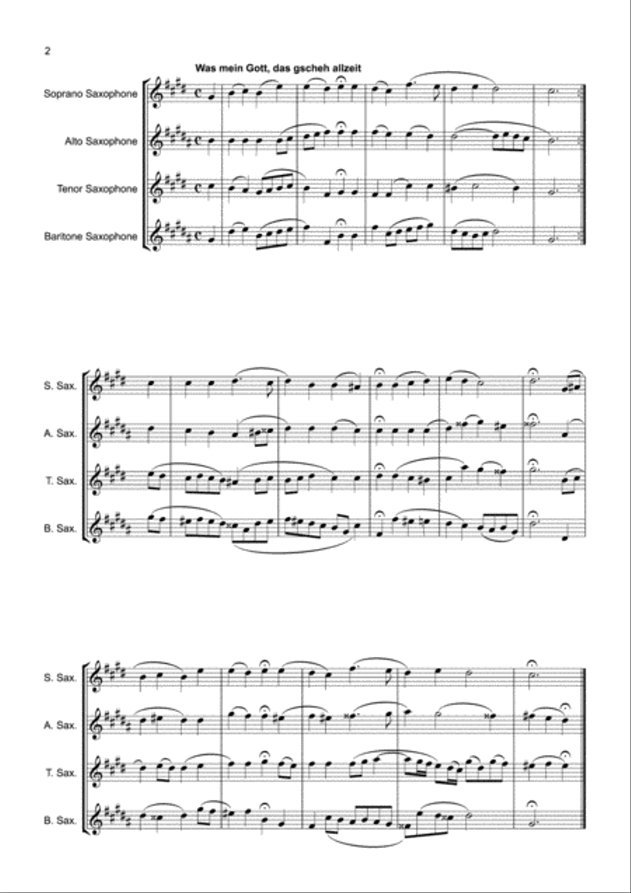 5 Bach Chorales (for Saxophone Quartet SATB) Saxophone Quartet scores gallery preview page 4