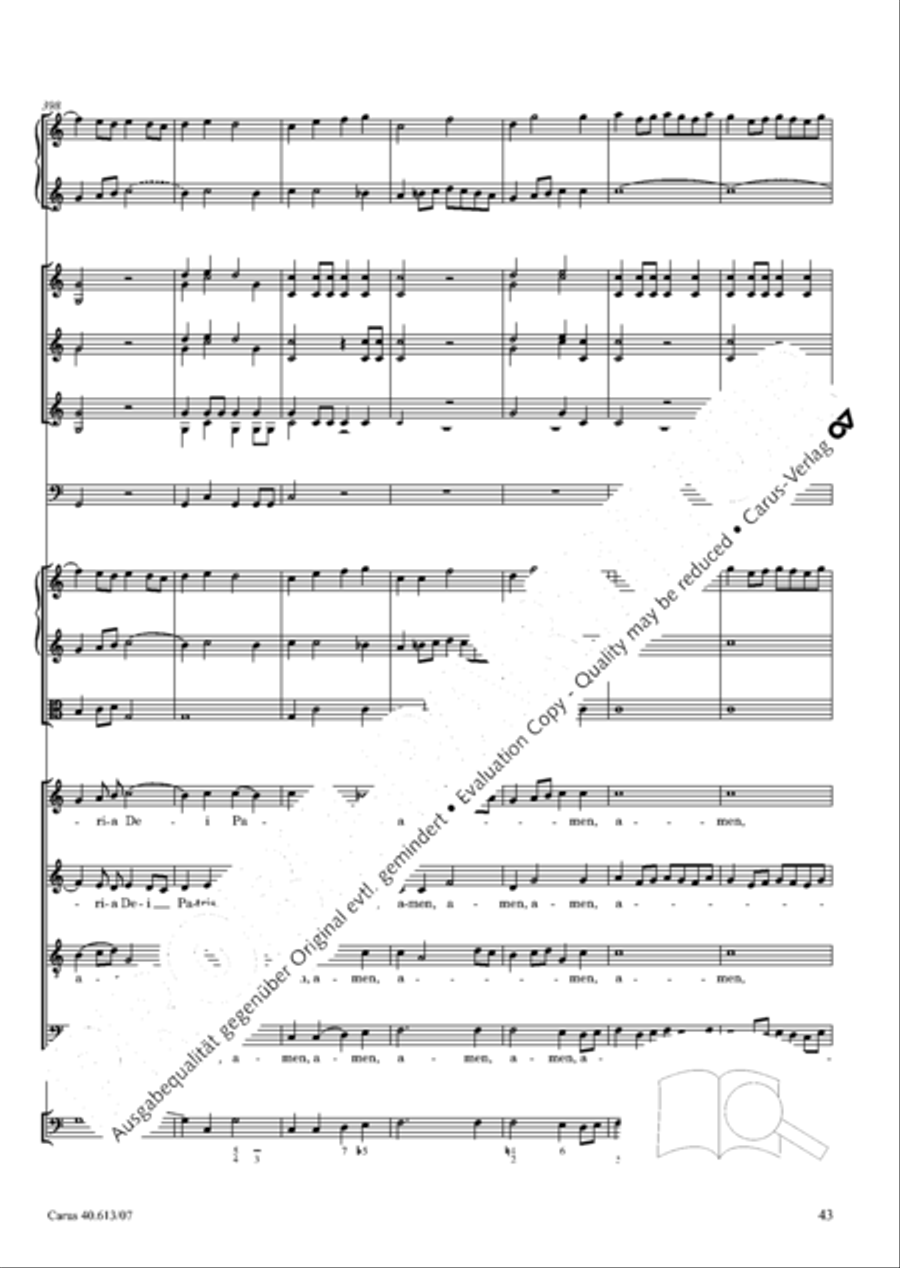 Mass in C (Missa in C) 4-Part scores gallery preview page 50