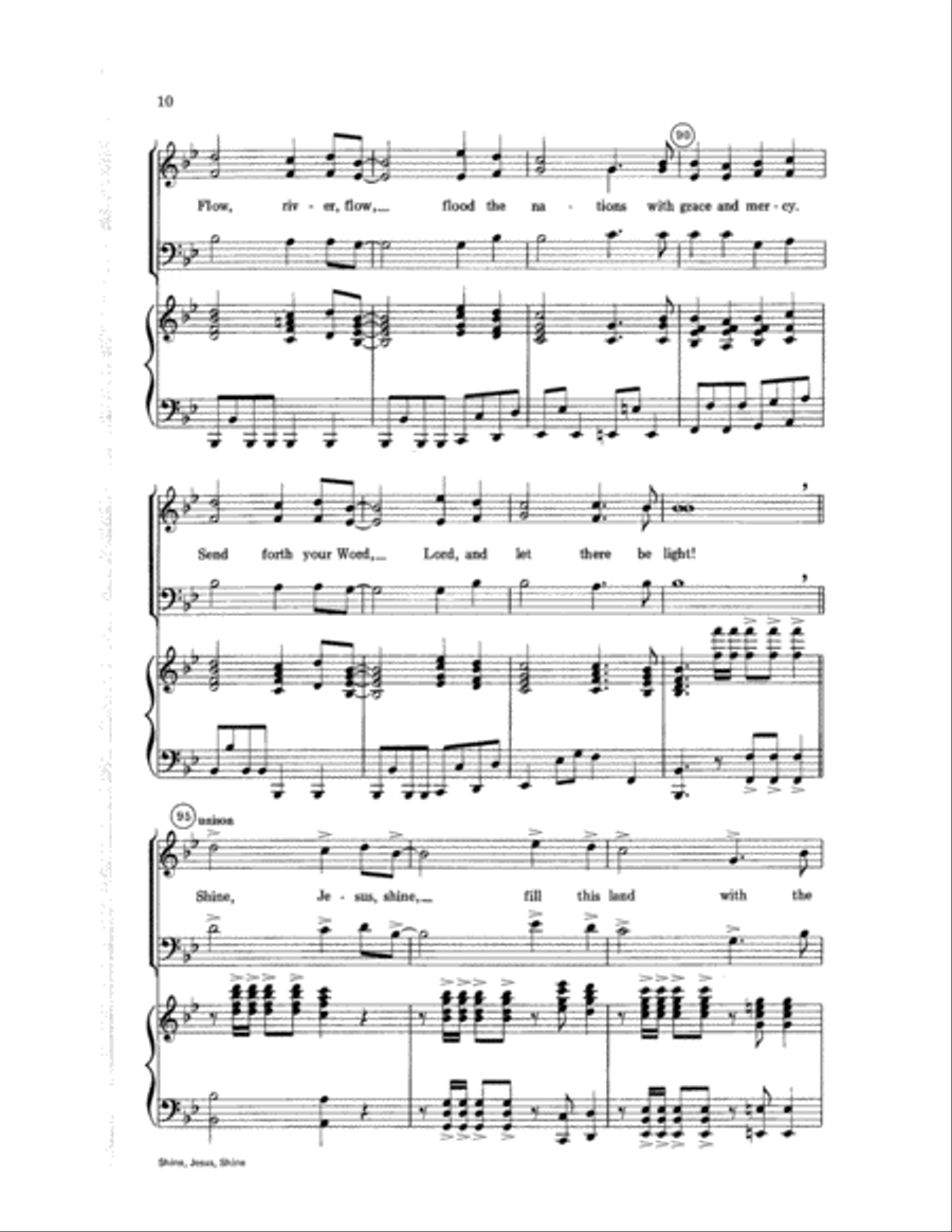 Shine, Jesus, Shine Choir scores gallery preview page 10
