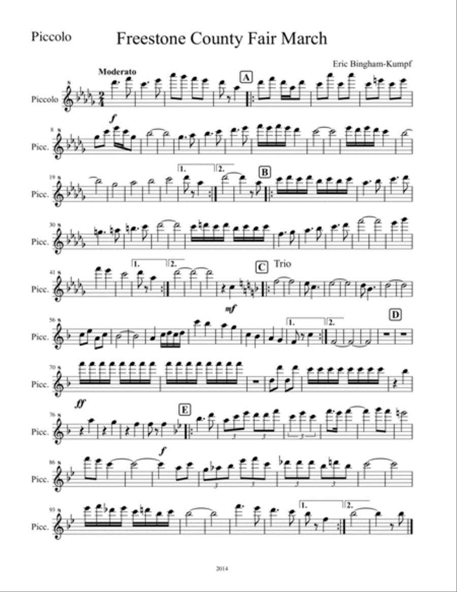 Freestone County Fair March Concert Band scores gallery preview page 6