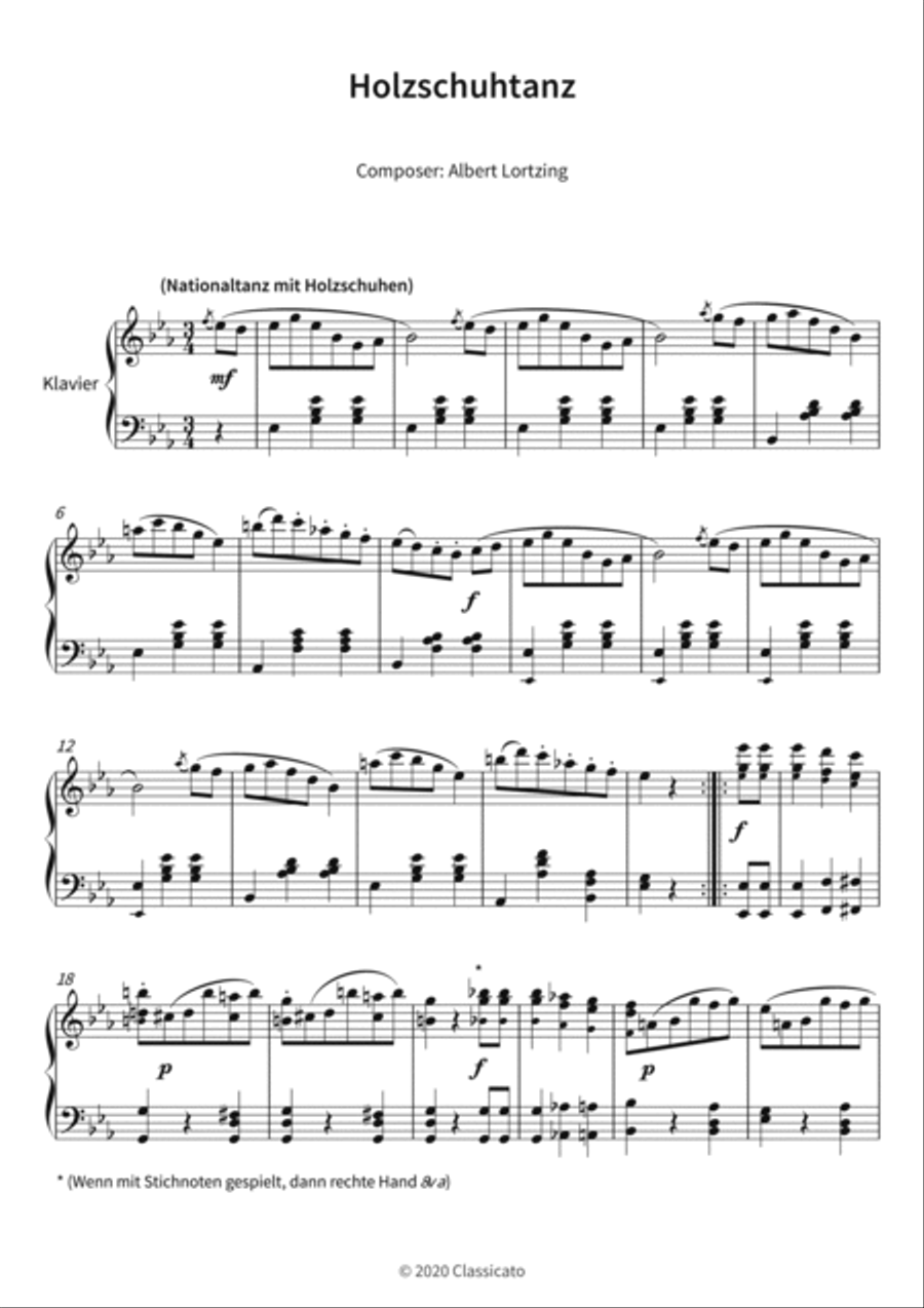 Holzschuhtanz Piano scores gallery preview page 3