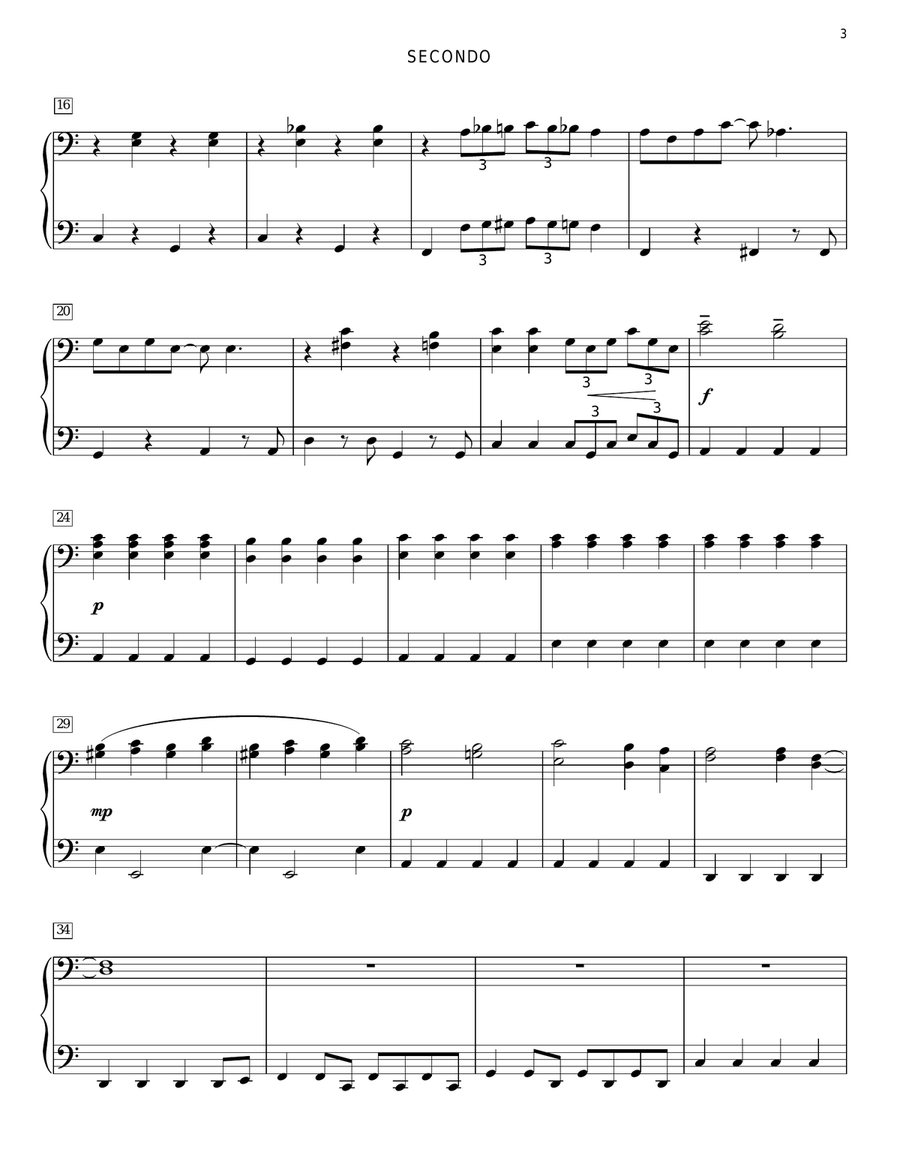 When I'm Sixty-Four Piano Duet scores gallery preview page 3