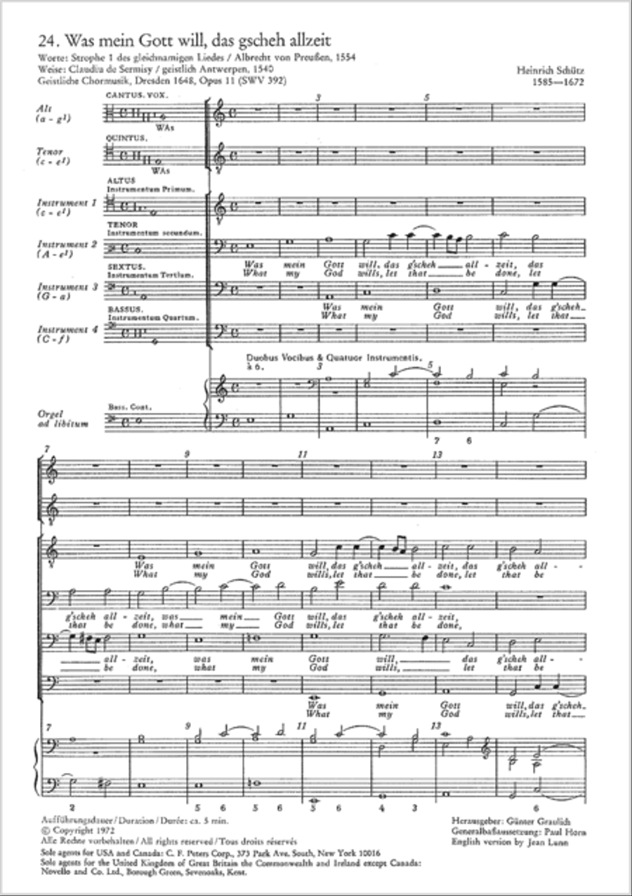 What my god wills, let that be done (Was mein Gott will, das g'scheh) 4-Part scores gallery preview page 2