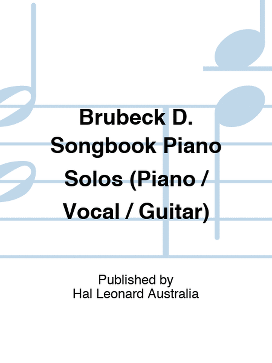 Brubeck Songbook Piano Solos (Piano / Vocal / Guitar)