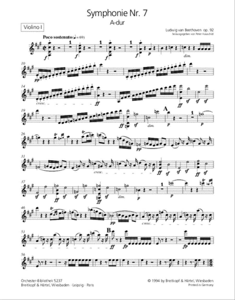 Symphony No. 7 in A major Op. 92 Orchestra scores gallery preview page 2