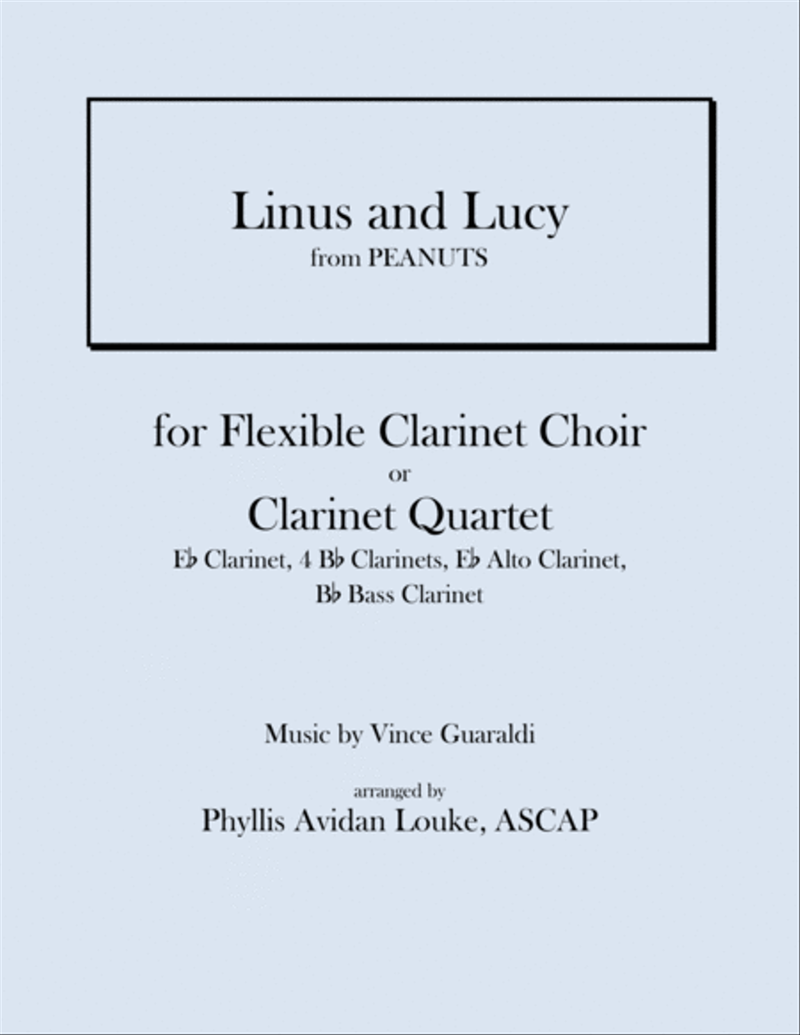 Linus And Lucy Woodwind Ensemble scores gallery preview page 1