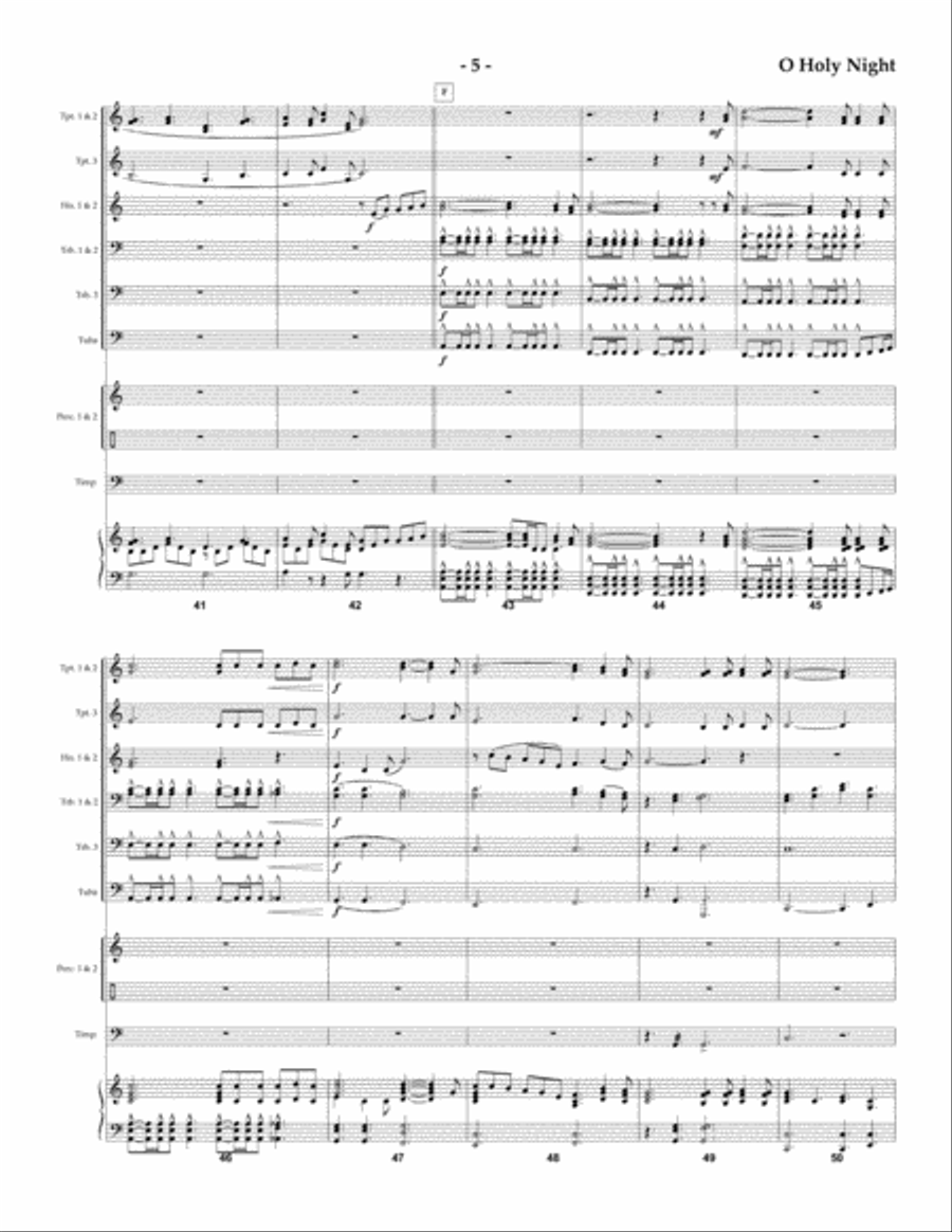 O Holy Night for Brass Choir/Ensemble Brass Ensemble scores gallery preview page 5