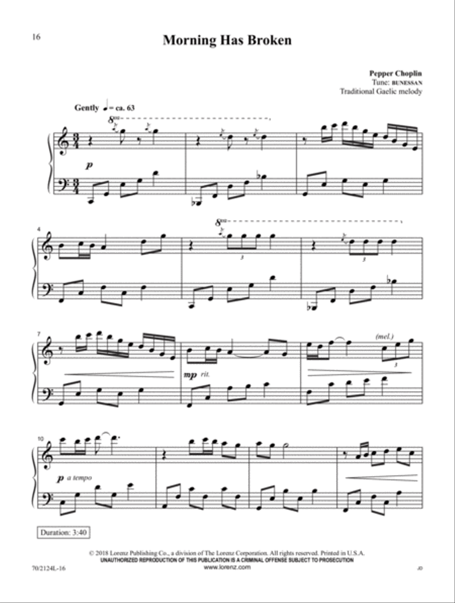 For the Beauty of the Earth Piano Solo scores gallery preview page 6