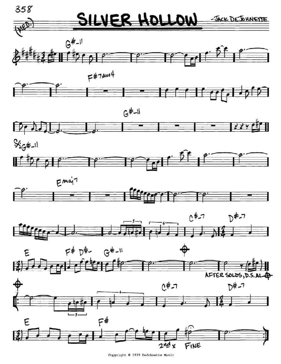 Silver Hollow Piano scores gallery preview page 1