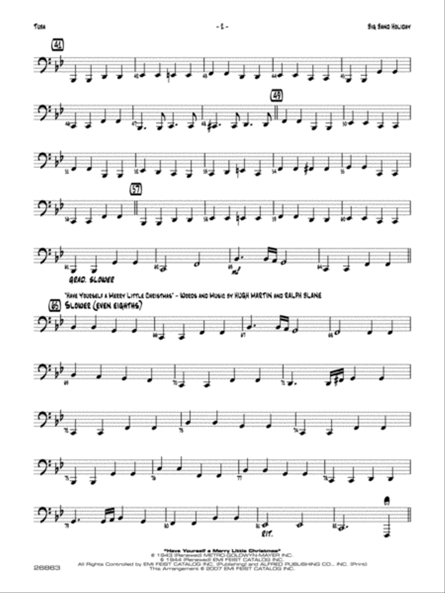 Big Band Holiday: Tuba Jazz Ensemble scores gallery preview page 2