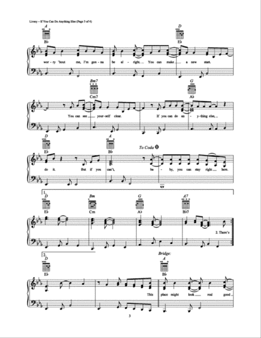If You Can Do Anything Else Piano, Vocal, Guitar scores gallery preview page 3