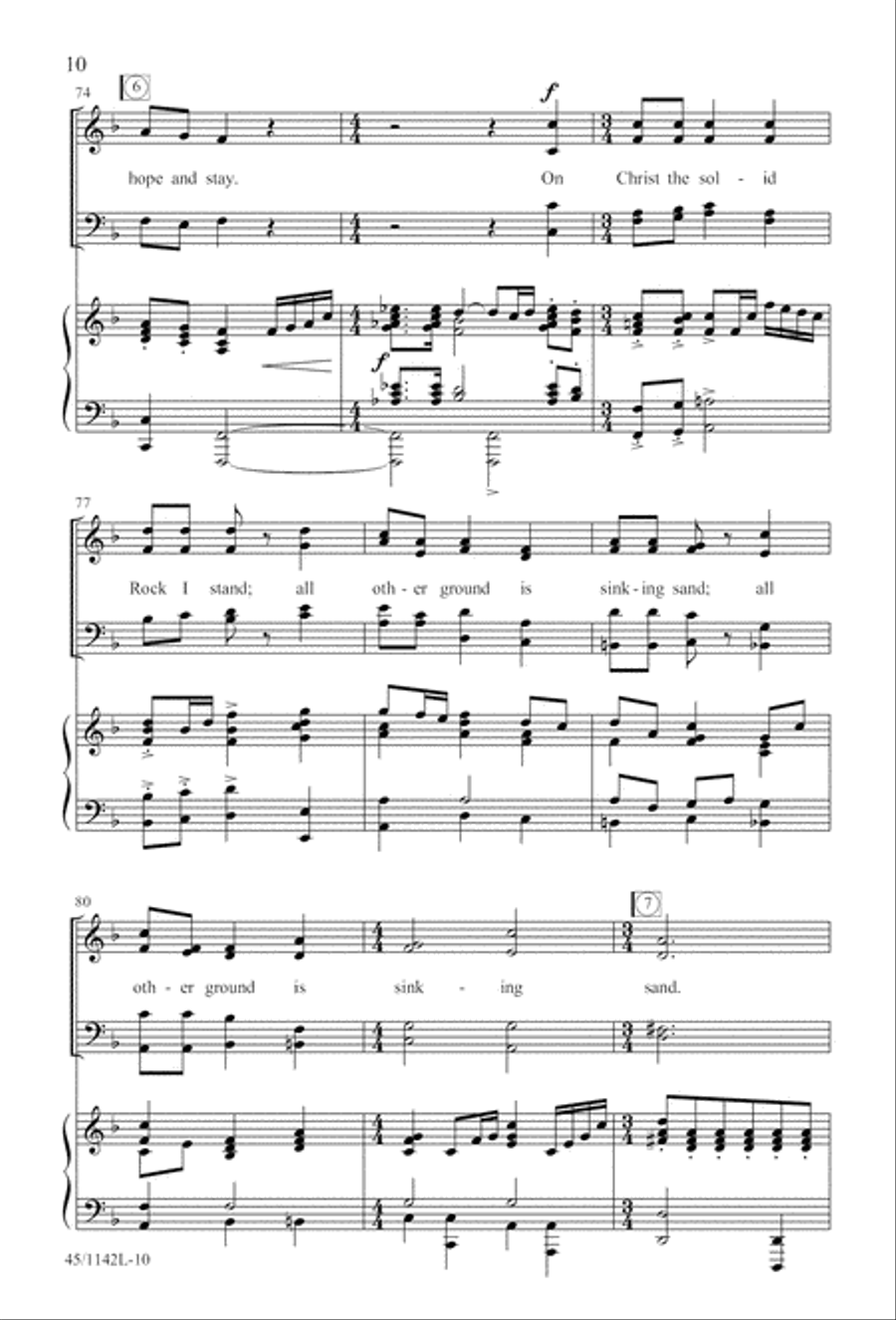 The Church's One Foundation 4-Part scores gallery preview page 12