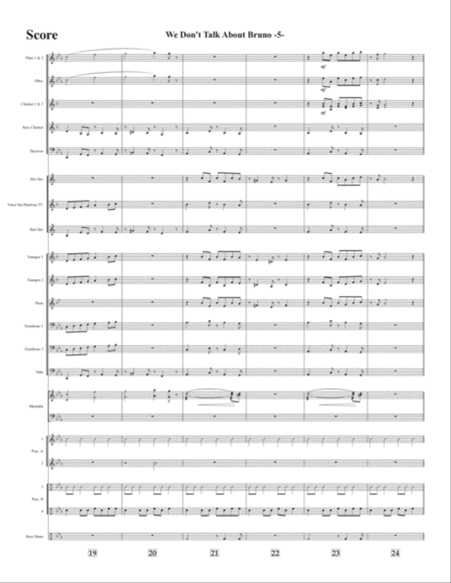 We Don't Talk About Bruno Concert Band scores gallery preview page 5