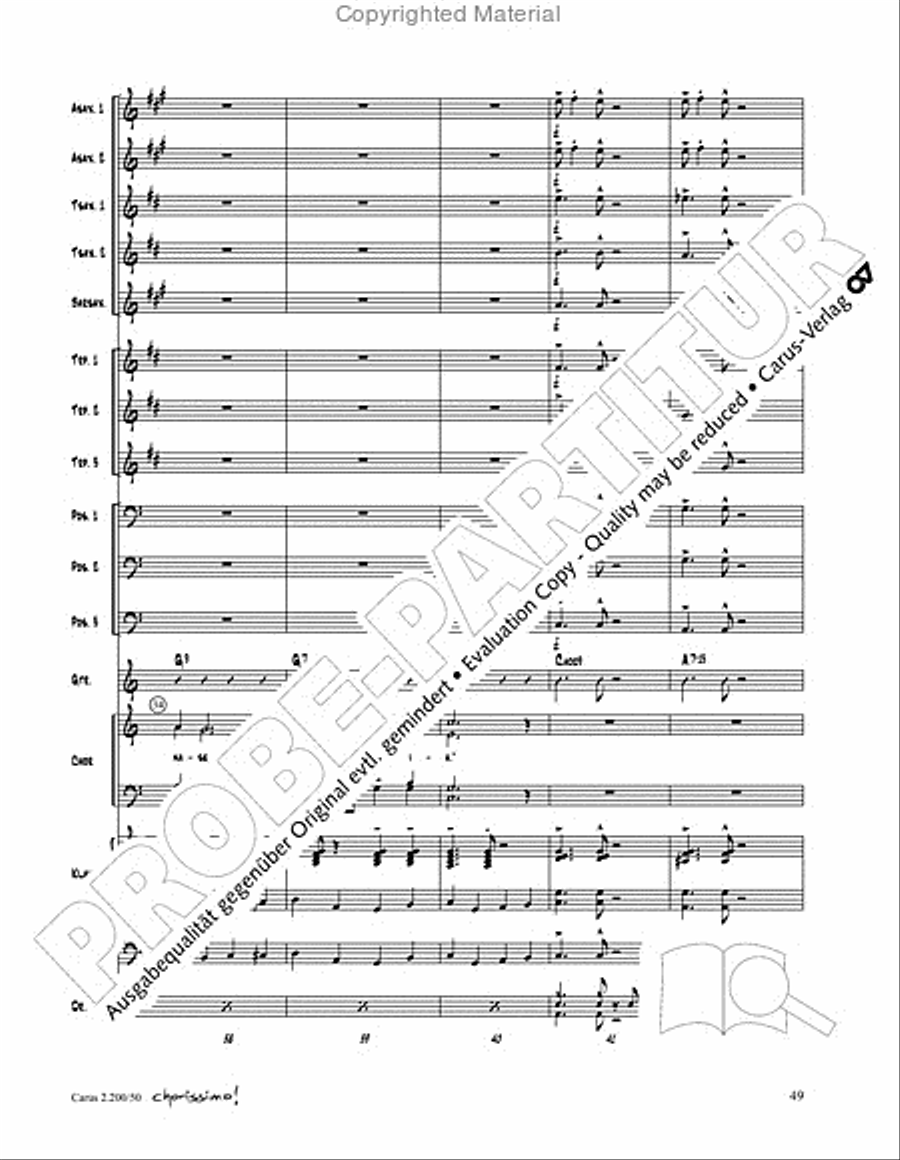 Chorissimo. Instrumentale Begleitarrangements fur Small Bigband, Vol. 3 Big Band scores gallery preview page 47