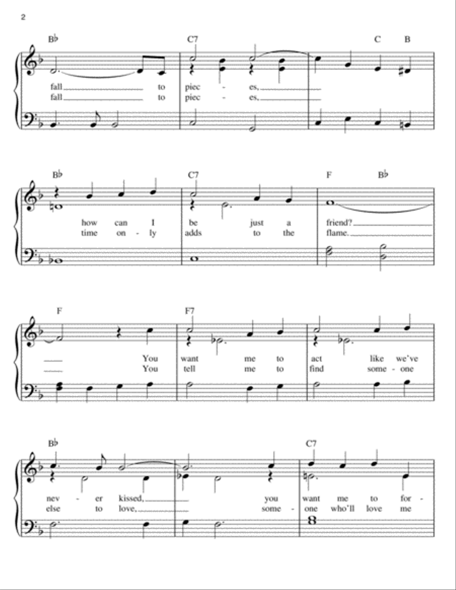 I Fall To Pieces Easy Piano scores gallery preview page 2