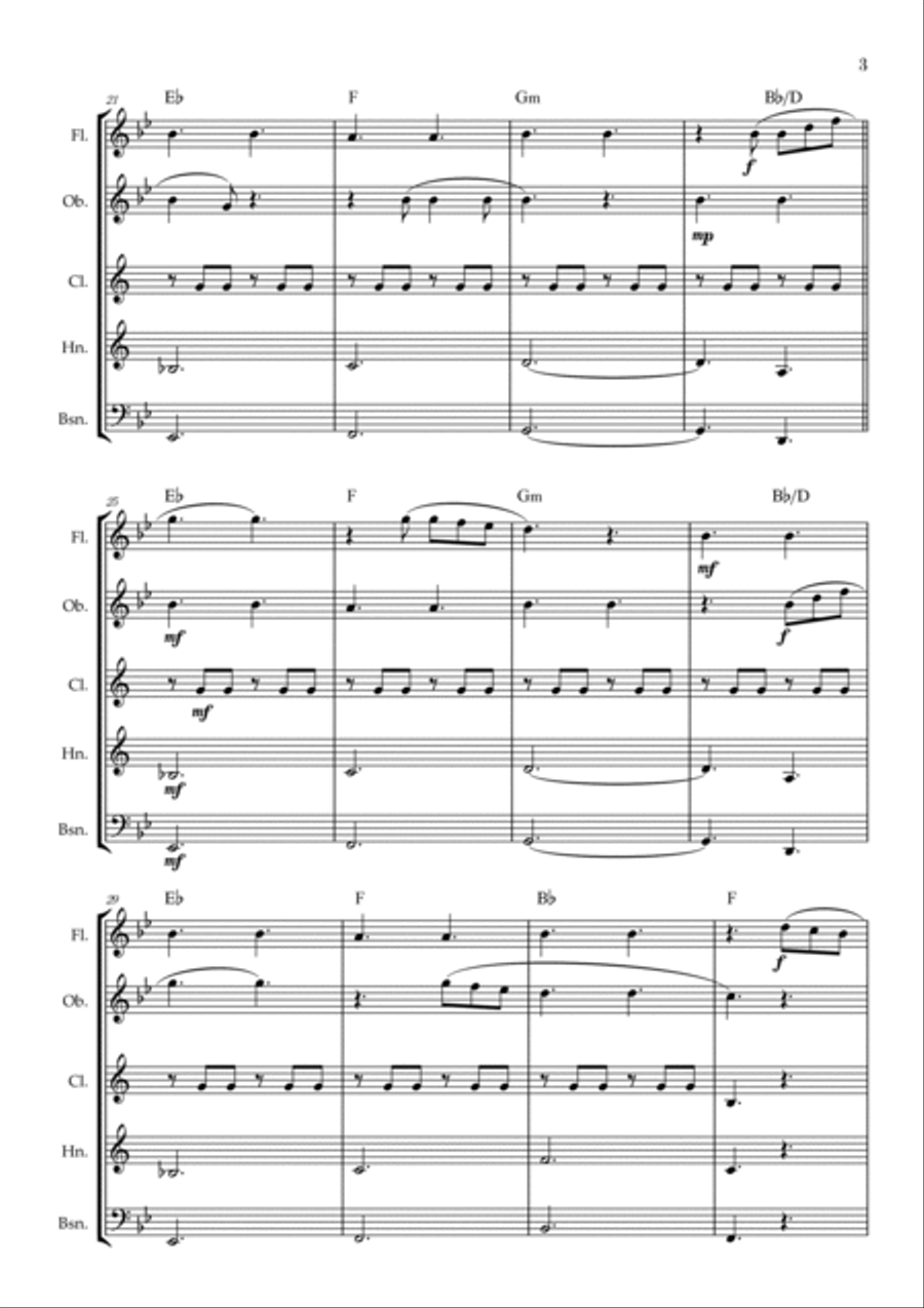 You Are The Reason Woodwind Quintet scores gallery preview page 3