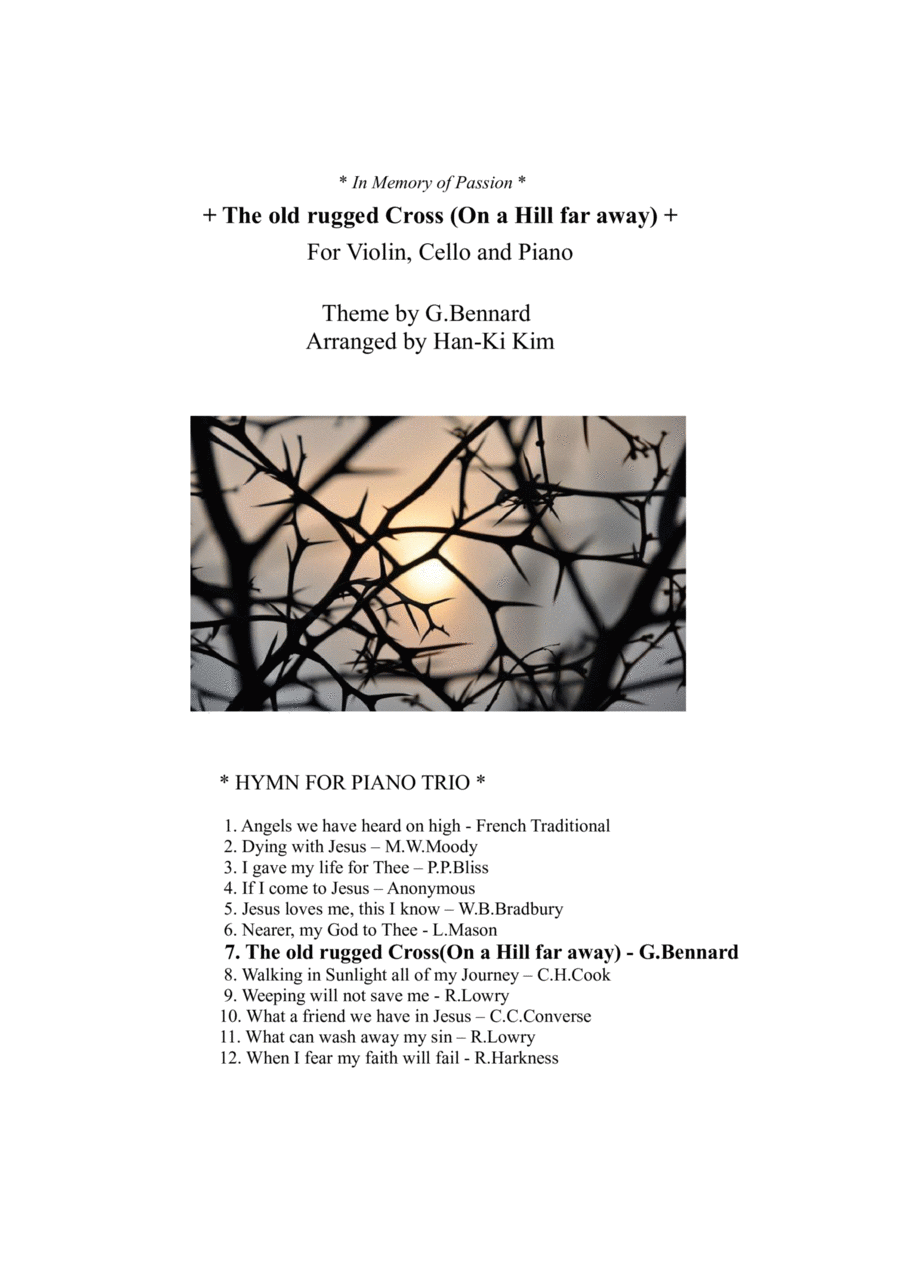 The old rugged Cross/On a hill far away (For Piano Trio) Piano Trio scores gallery preview page 1