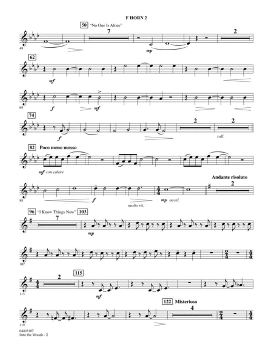 Selections from Into the Woods - F Horn 2 Concert Band scores gallery preview page 2